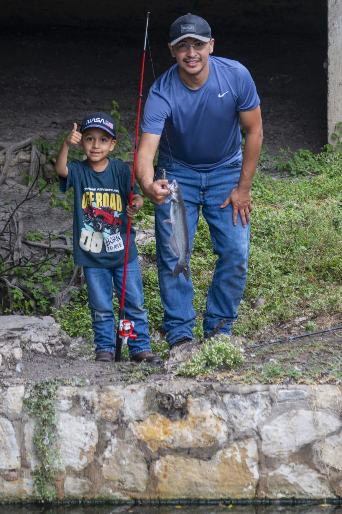 father son fishing