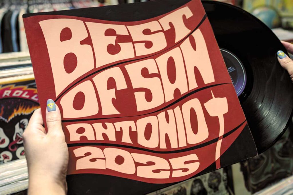Best of San Antonio 2025 Graphic on a cover of a vinyl record