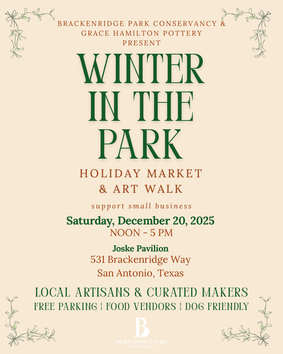 winter in the park flyer